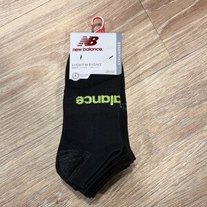 New Balance Lightweight Low Cut Men's Athletic Socks (6-Pack, Black)